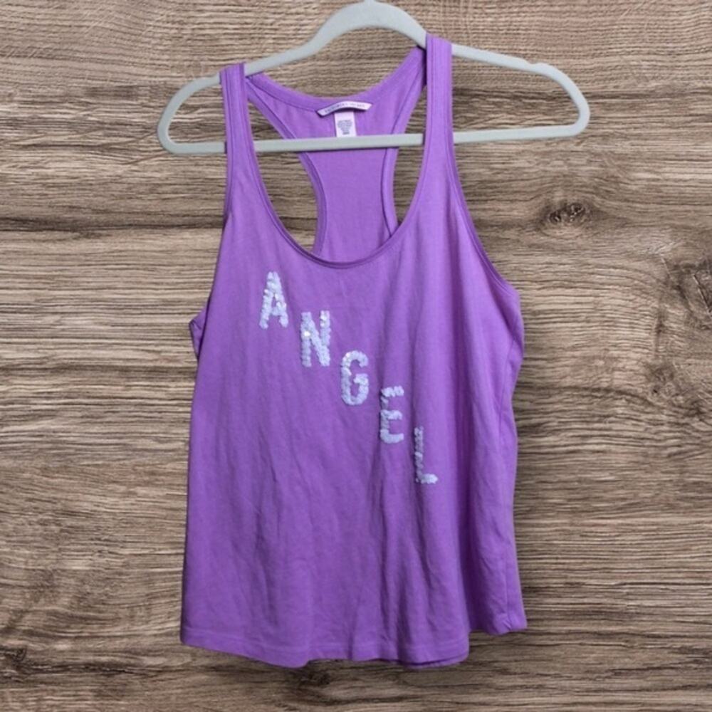 Victoria’s secret purple sequin angel racerback tank. Small.